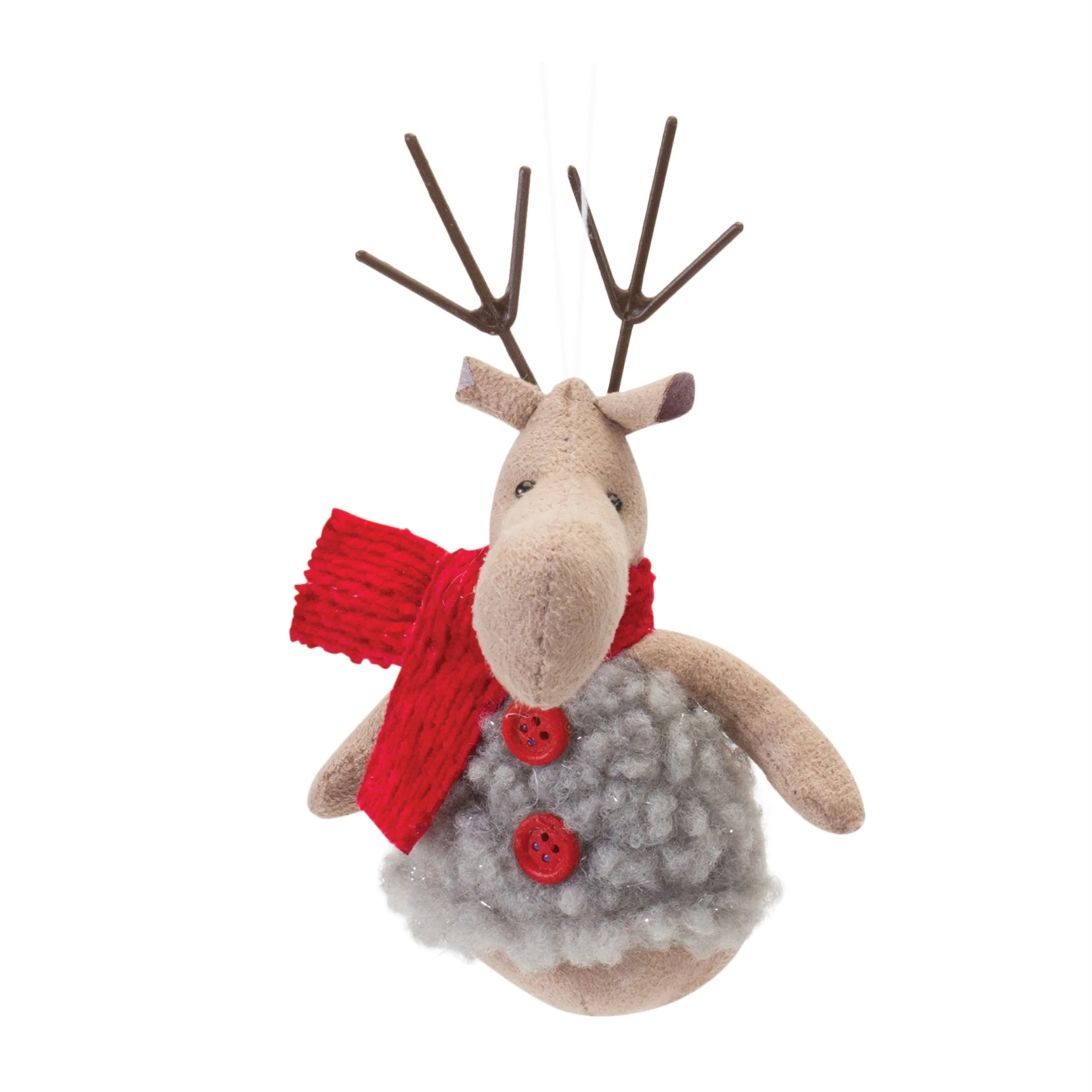 Plush Deer with Sweater Ornament (Set of 12) - Image 3