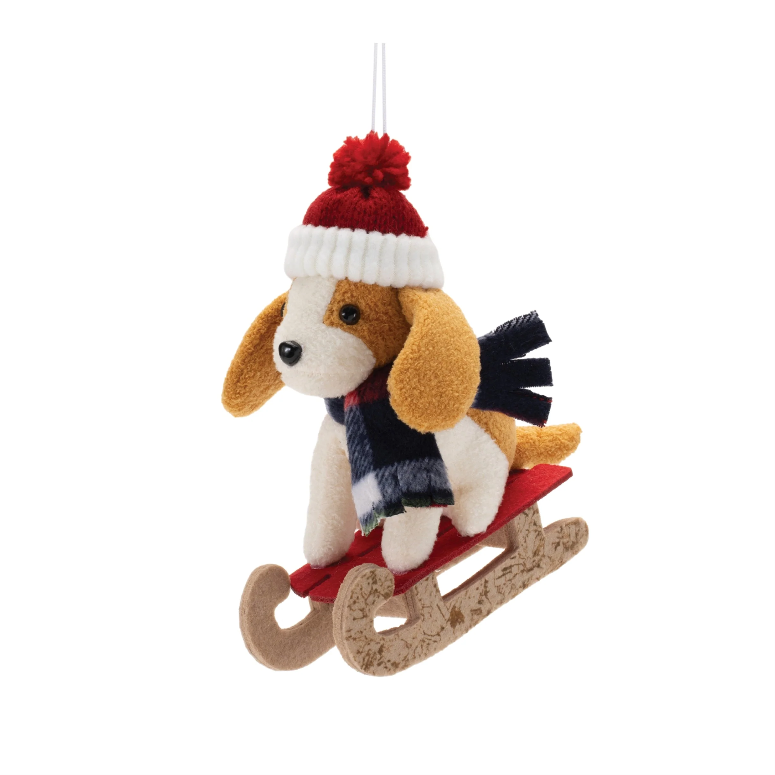 Plush Ski and Sled Dog Ornament (Set of 6) - Image 5