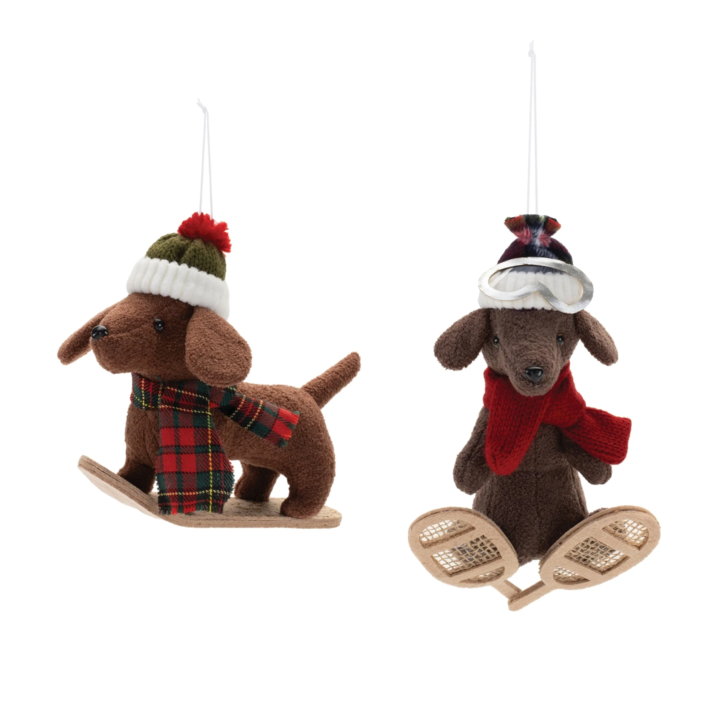 Plush Ski and Snowboard Dog Ornament (Set of 6) - Image 3