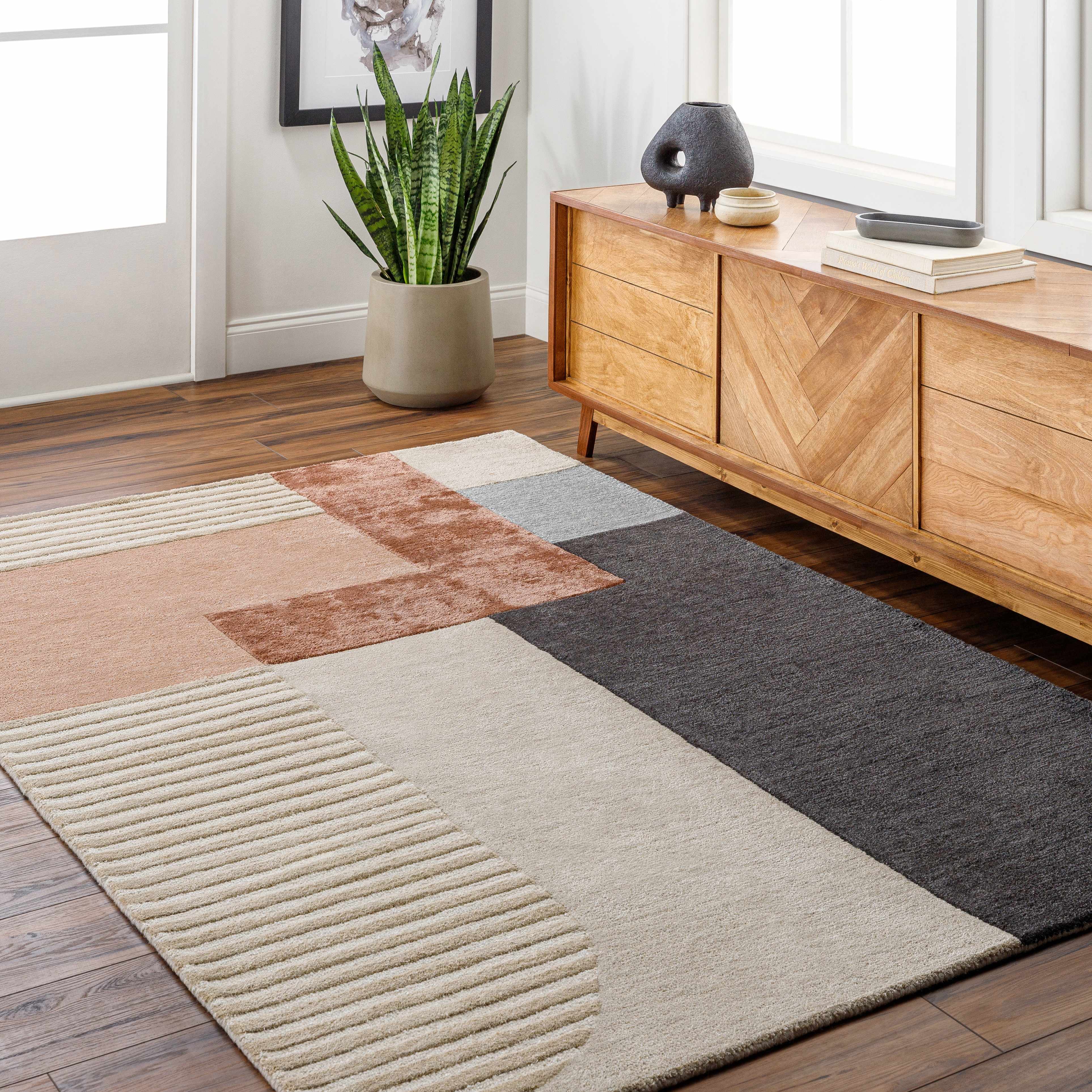 Pofadder Viscose&Wool Patchwork Rug - Image 7