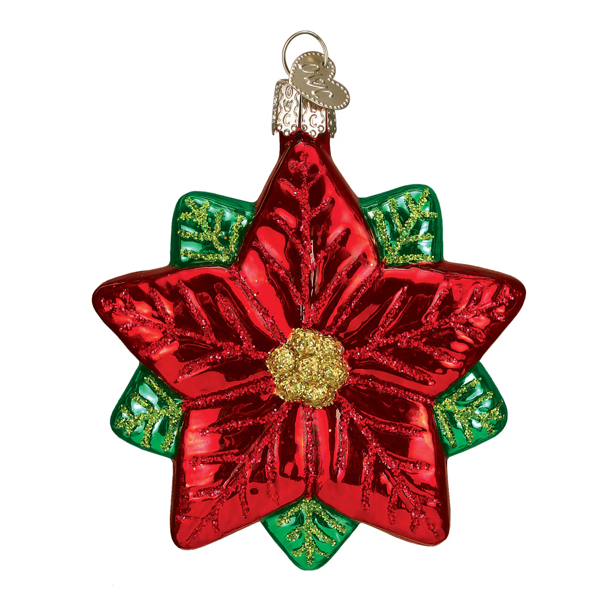 Poinsettia Star Ornament - Image 3