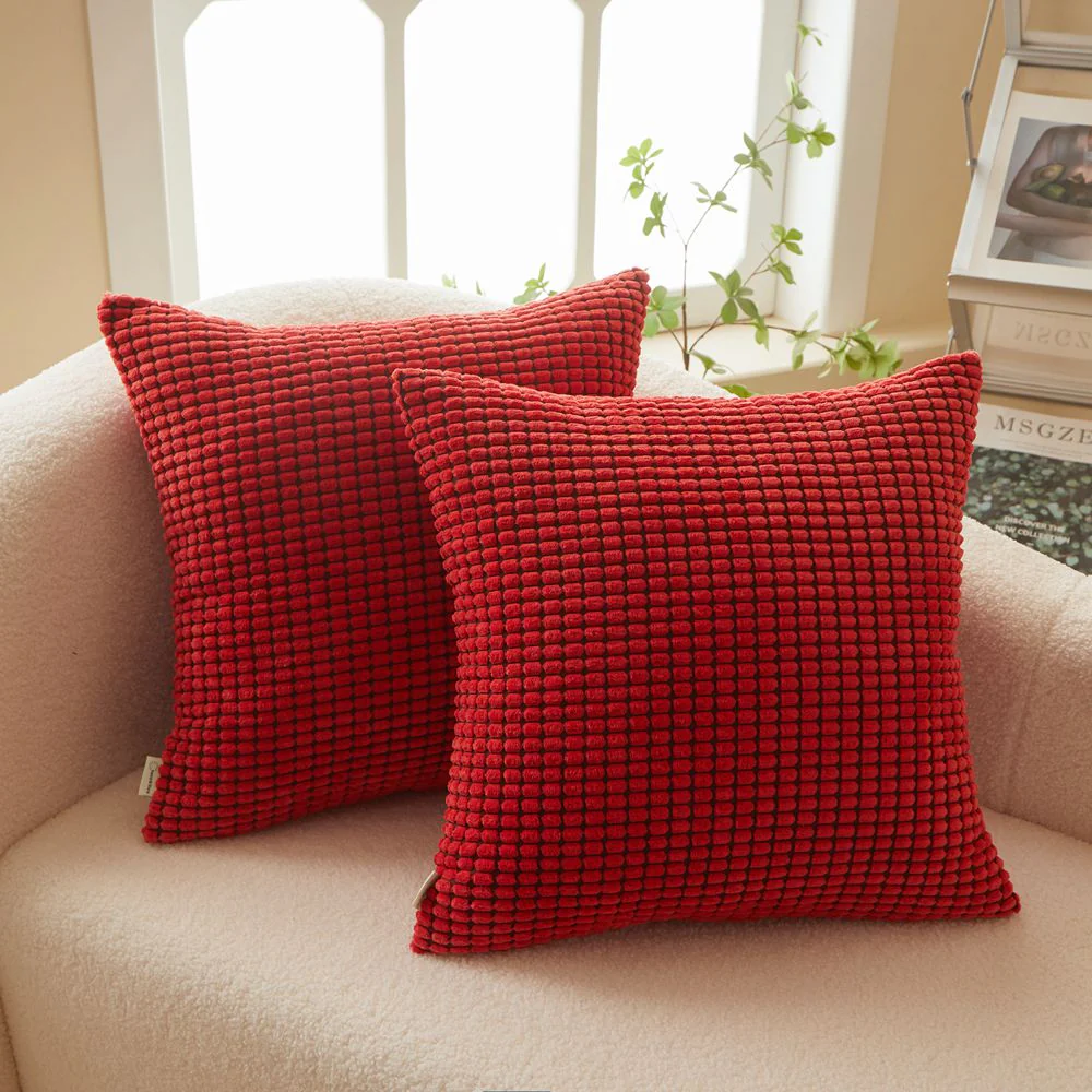 Polyester Blend soft hand feeling Throw Pillow (With 450g Insert) size 18"x18" pack 1 or 2 - Image 19