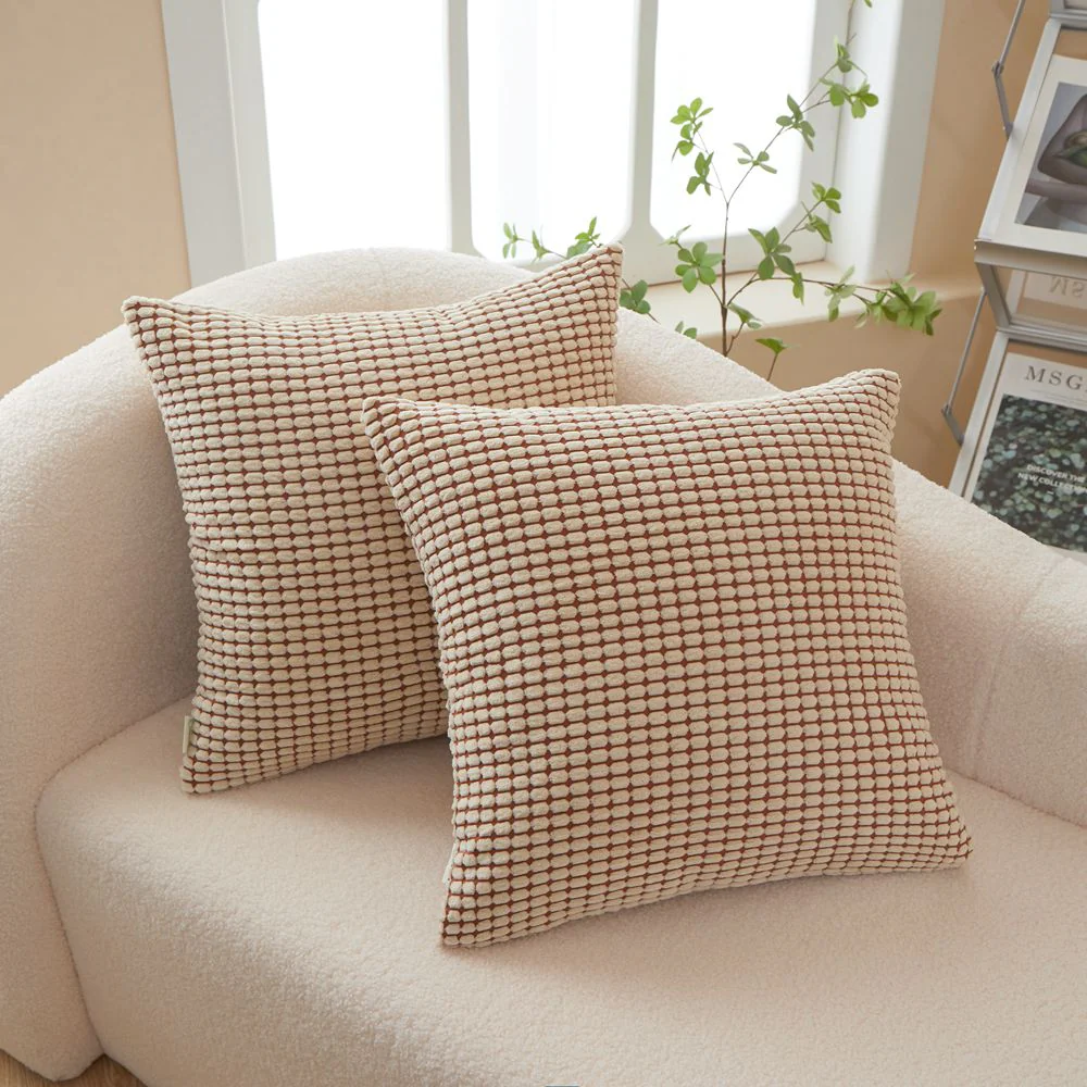Polyester Blend soft hand feeling Throw Pillow (With 450g Insert) size 18"x18" pack 1 or 2 - Image 3