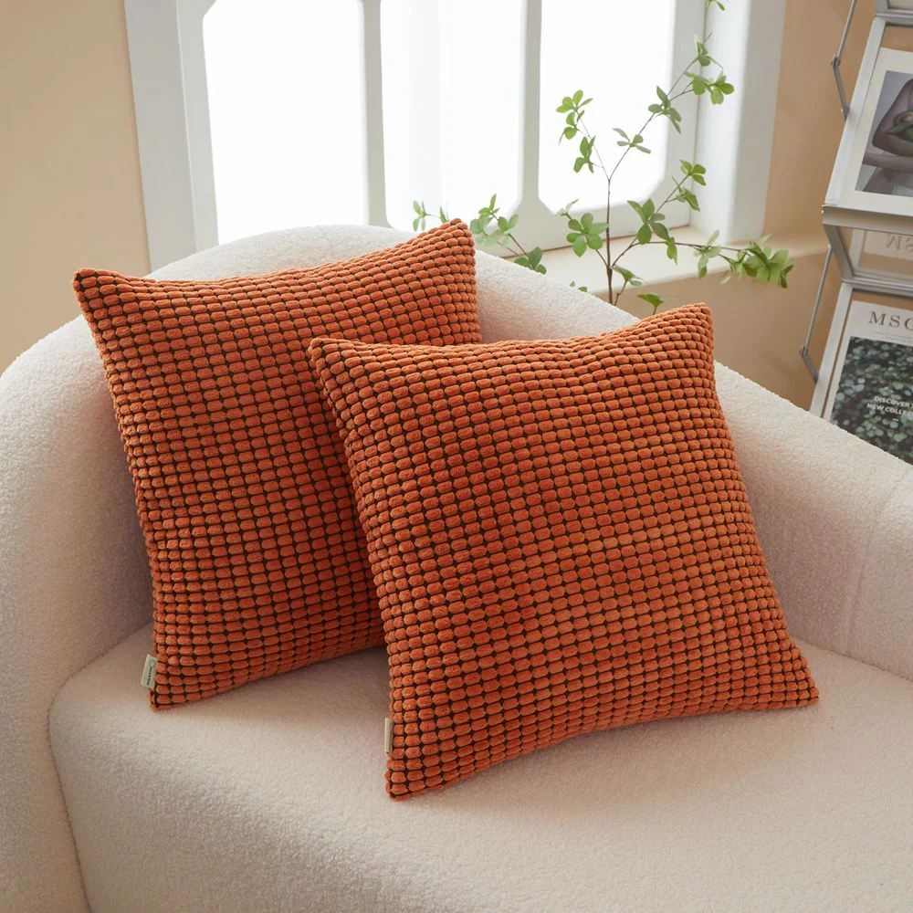 Polyester Blend soft hand feeling Throw Pillow (With 450g Insert) size 18"x18" pack 1 or 2 - Image 4