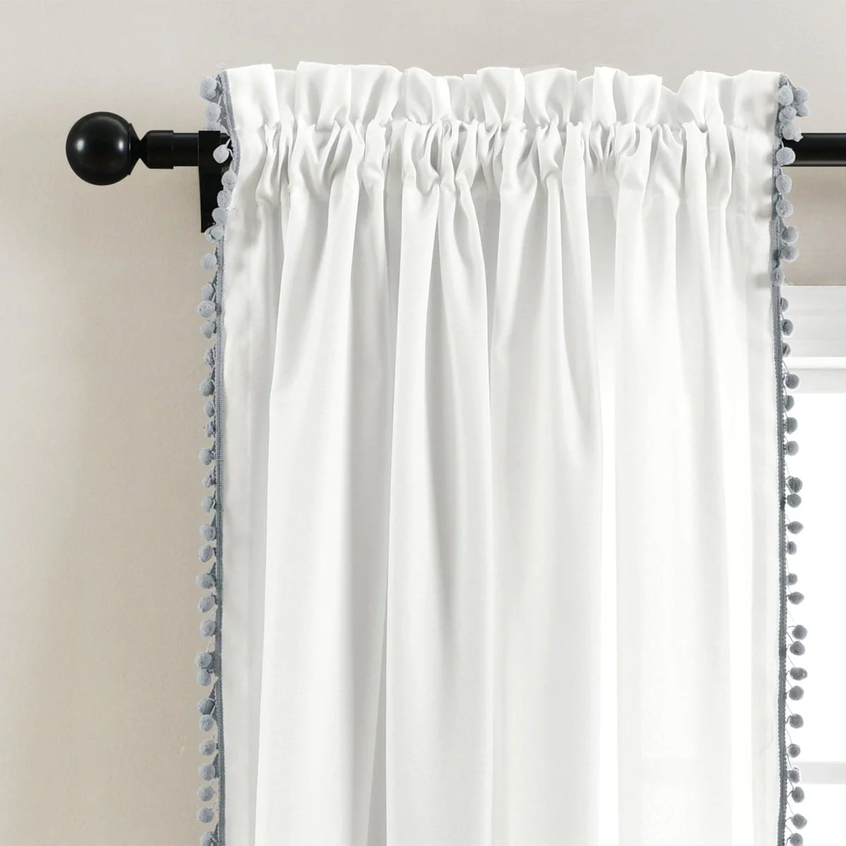 Pom Pom Window Curtain Panel - Image 12