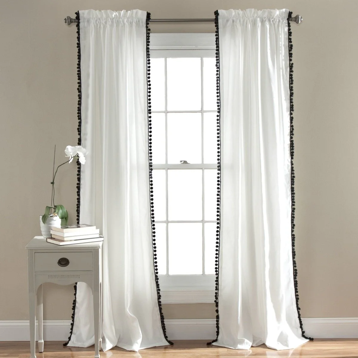 Pom Pom Window Curtain Panel - Image 3