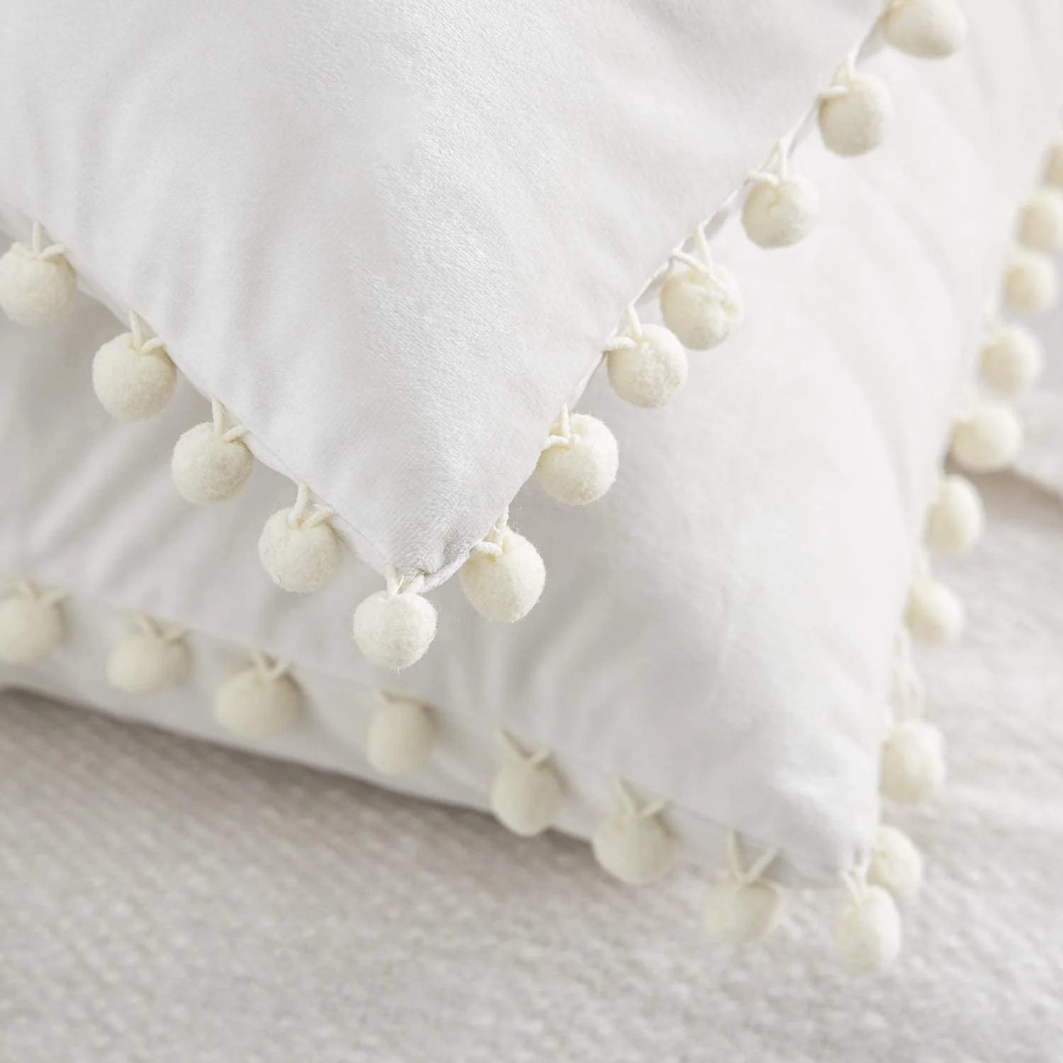 Pompoms Throw Pillows 18"x18", 12"x20" and 20"x20" pack of 2 throw pillows - Image 14