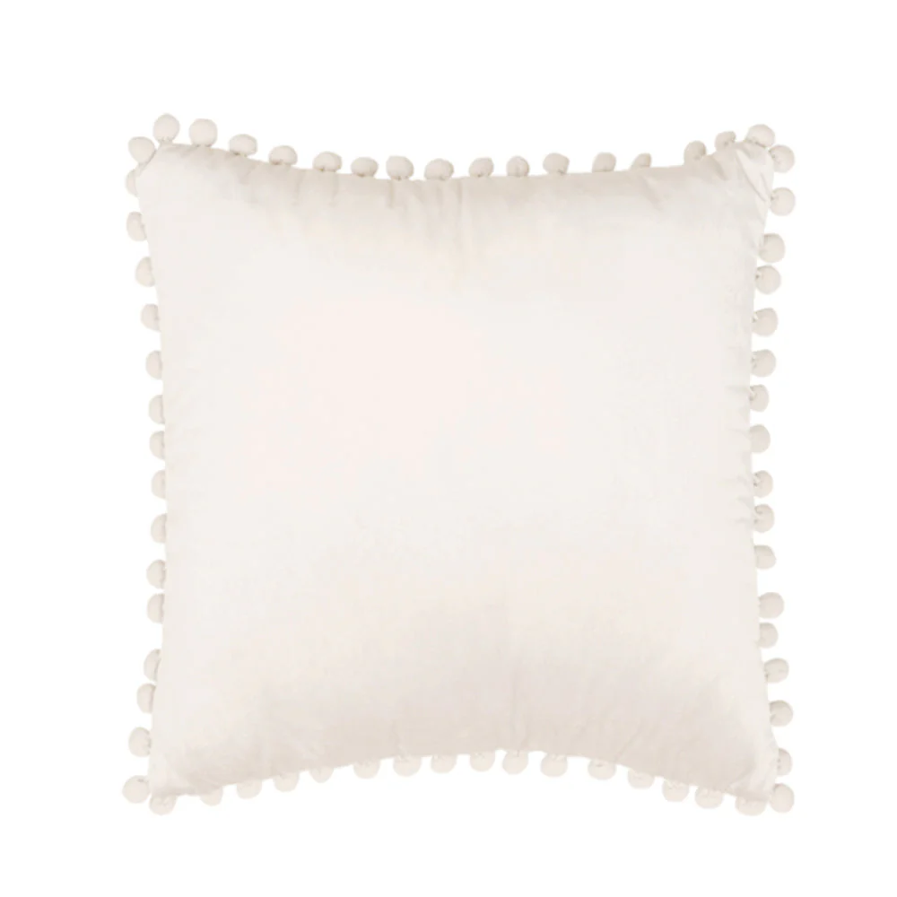 Pompoms Throw Pillows 18"x18", 12"x20" and 20"x20" pack of 2 throw pillows - Image 5