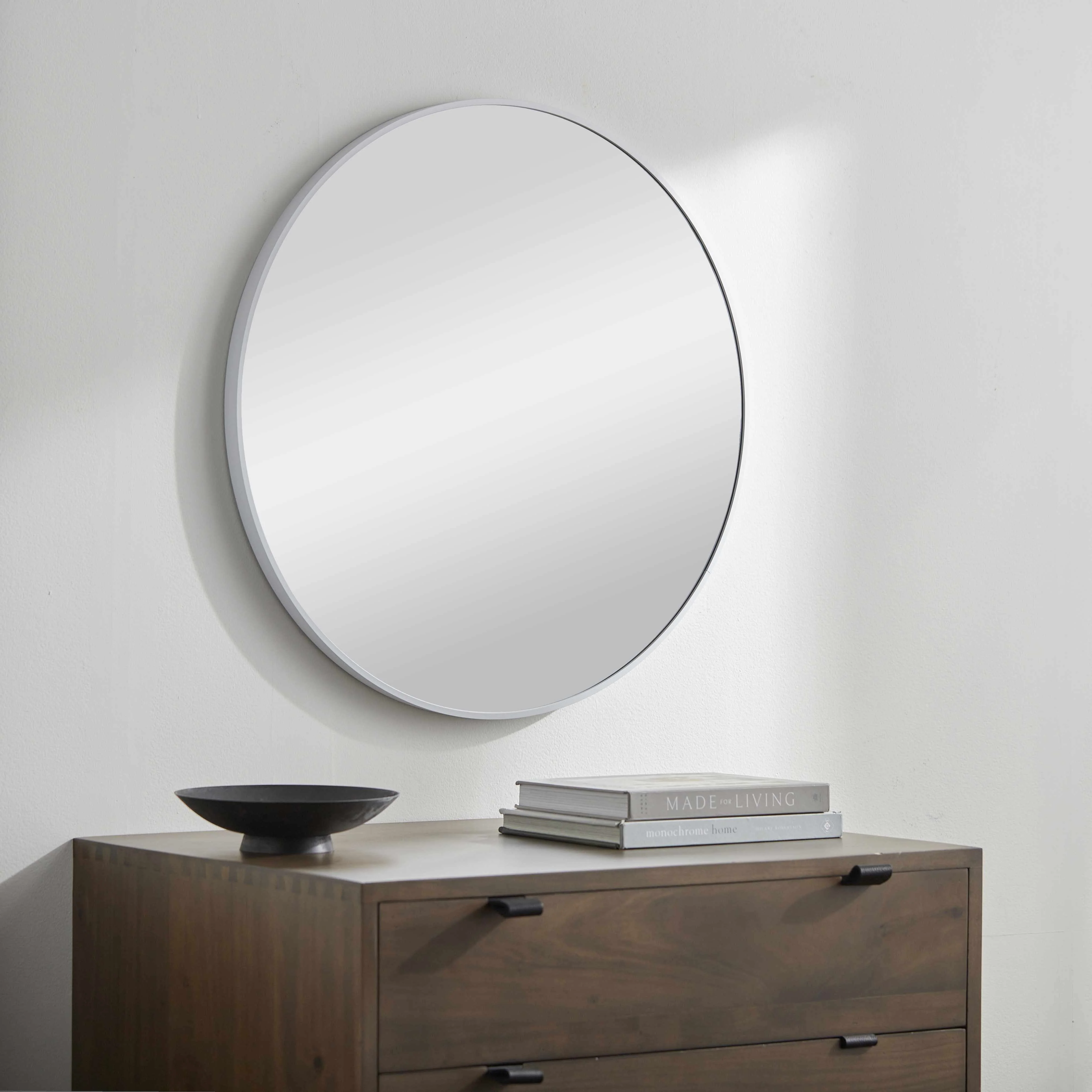 Pontalina Round White Mirror - Image 2