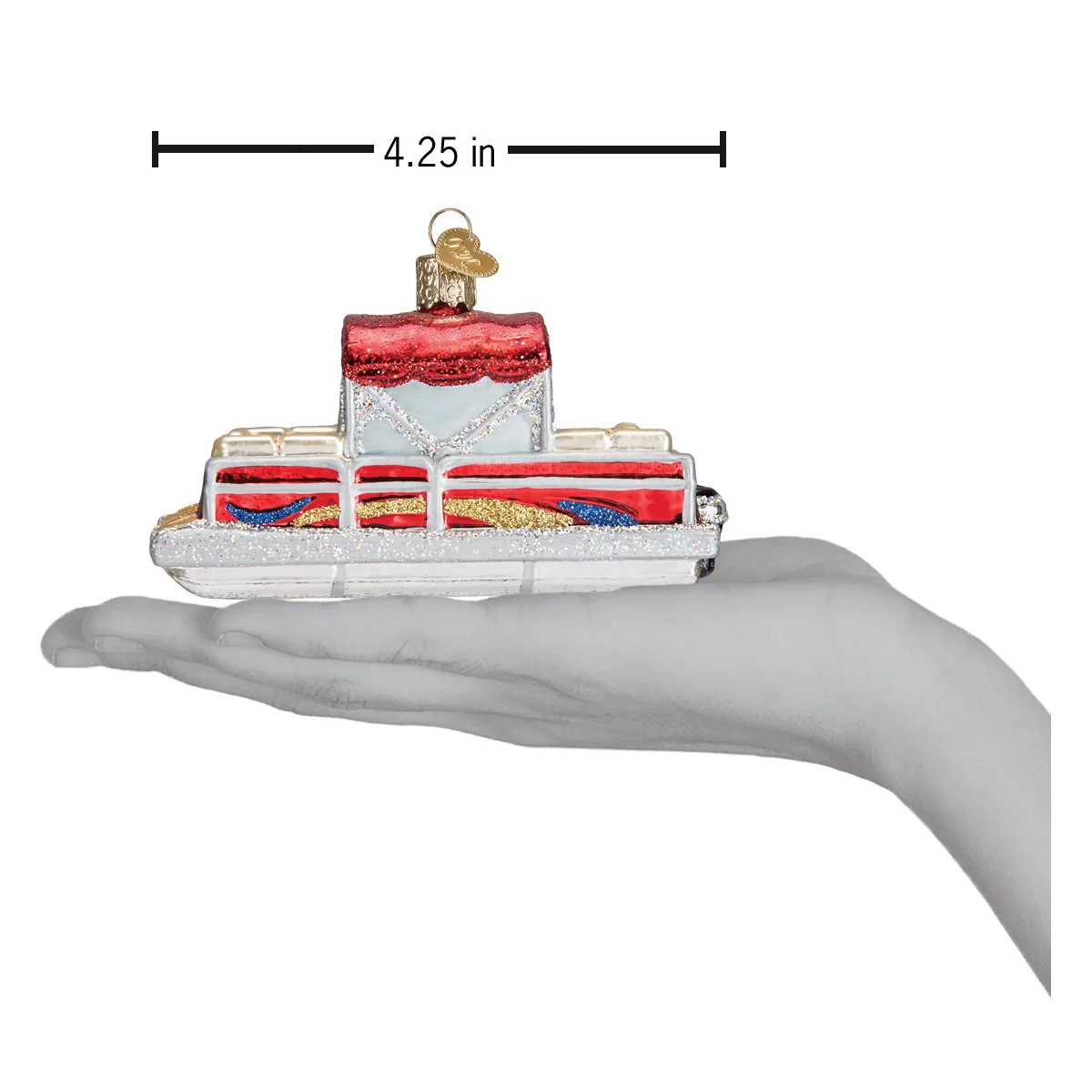 Pontoon Boat Ornament by Old World Christmas - Image 6