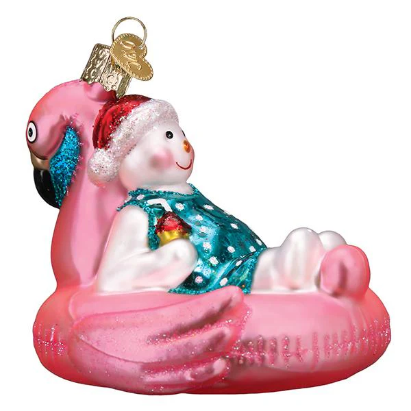 Pool Float Snowman Ornament - Image 3