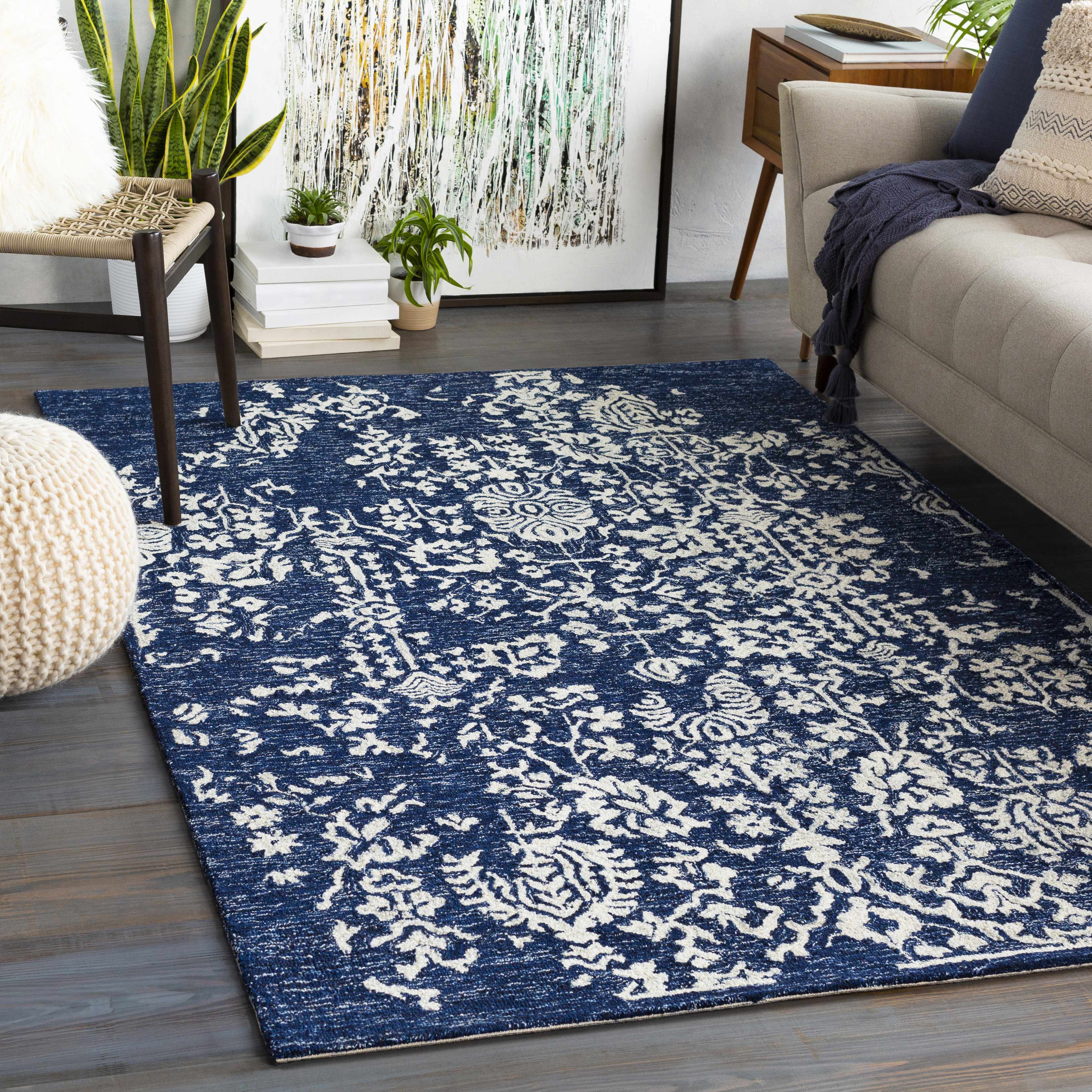 Poole Navy Wool Area Carpet - Image 2