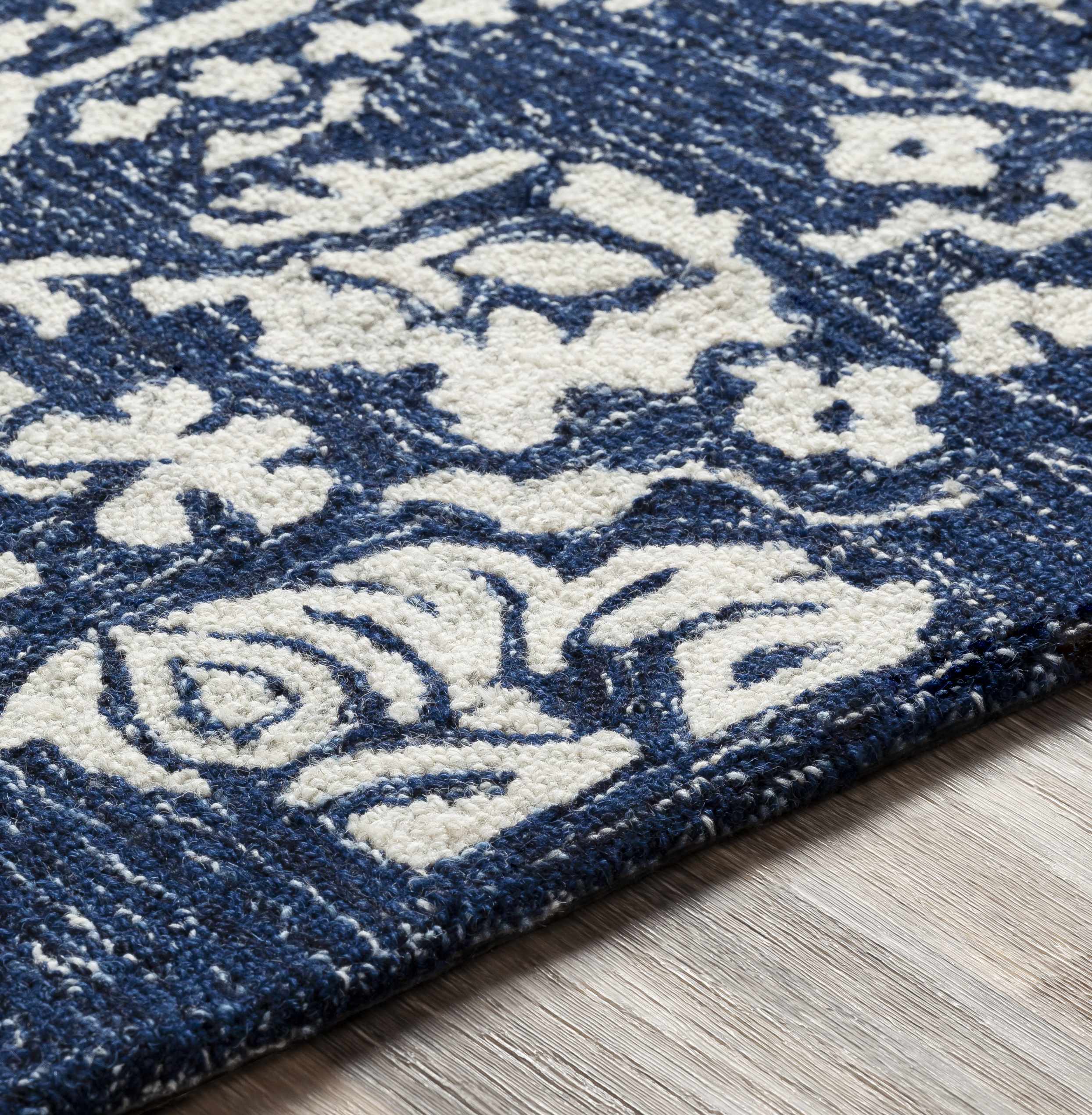Poole Navy Wool Area Carpet - Image 3