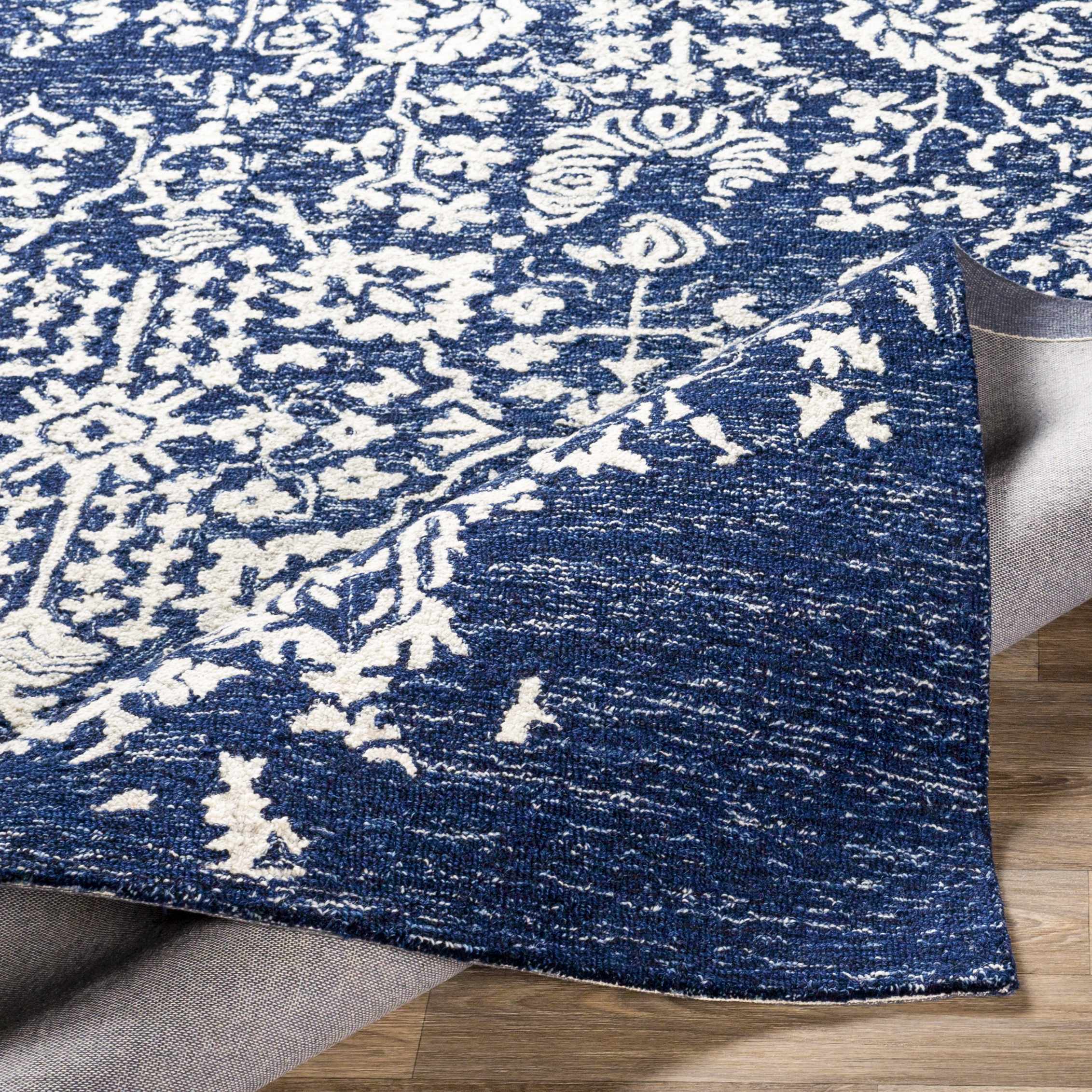 Poole Navy Wool Area Carpet - Image 6