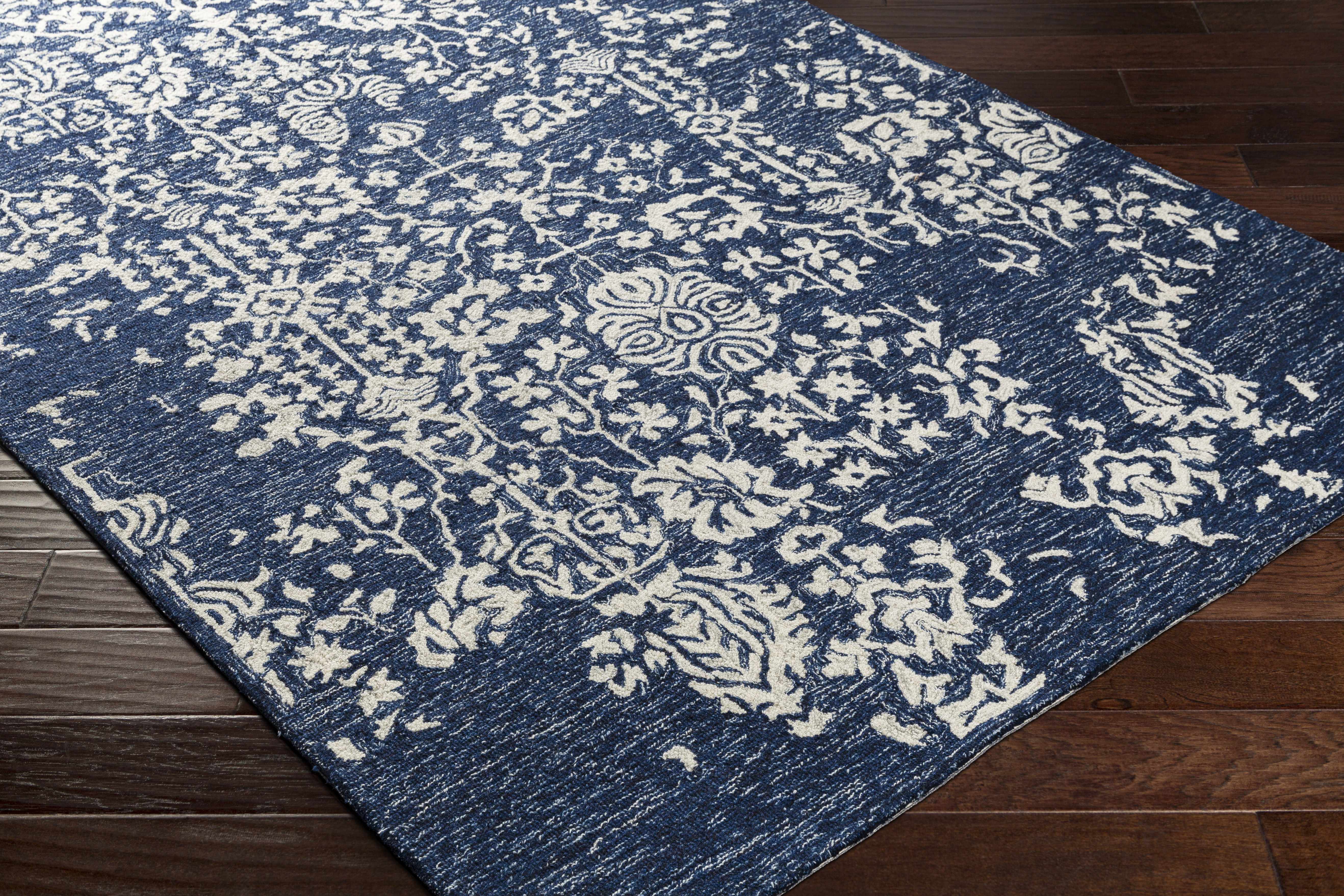 Poole Navy Wool Area Carpet - Image 7