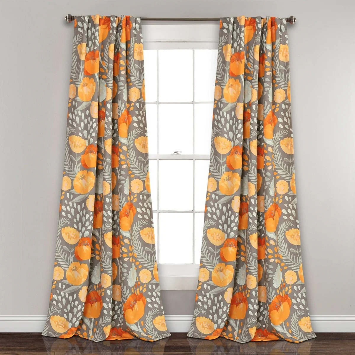 Poppy Garden Light Filtering Window Curtain Panel Set - Image 14