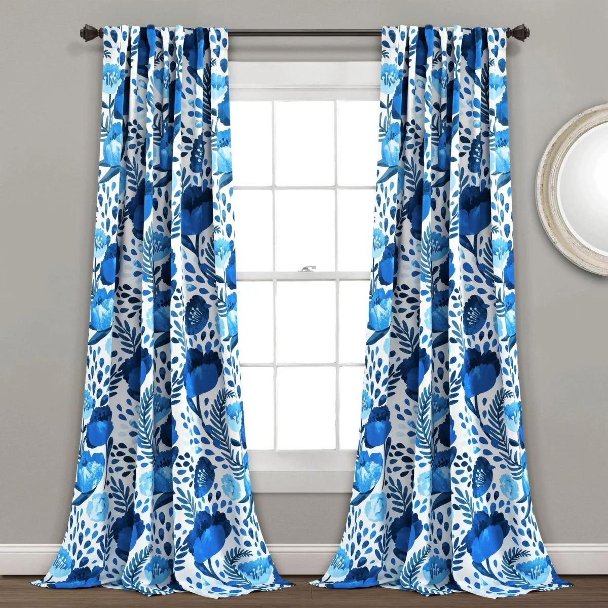 Poppy Garden Light Filtering Window Curtain Panel Set - Image 2