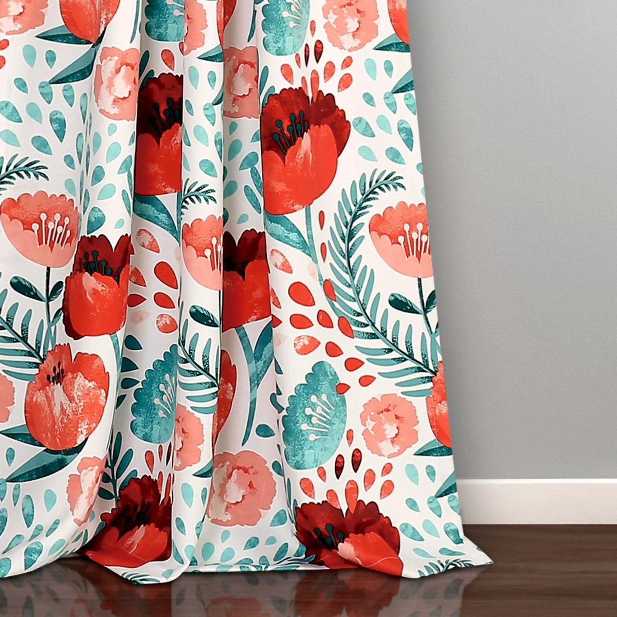 Poppy Garden Light Filtering Window Curtain Panel Set - Image 9