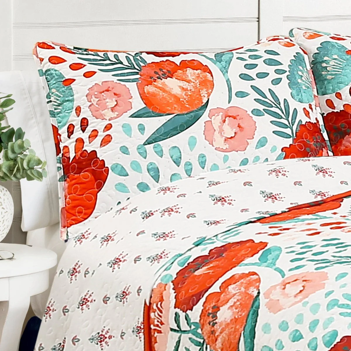 Poppy Garden Quilt 3 Piece Set - Image 7