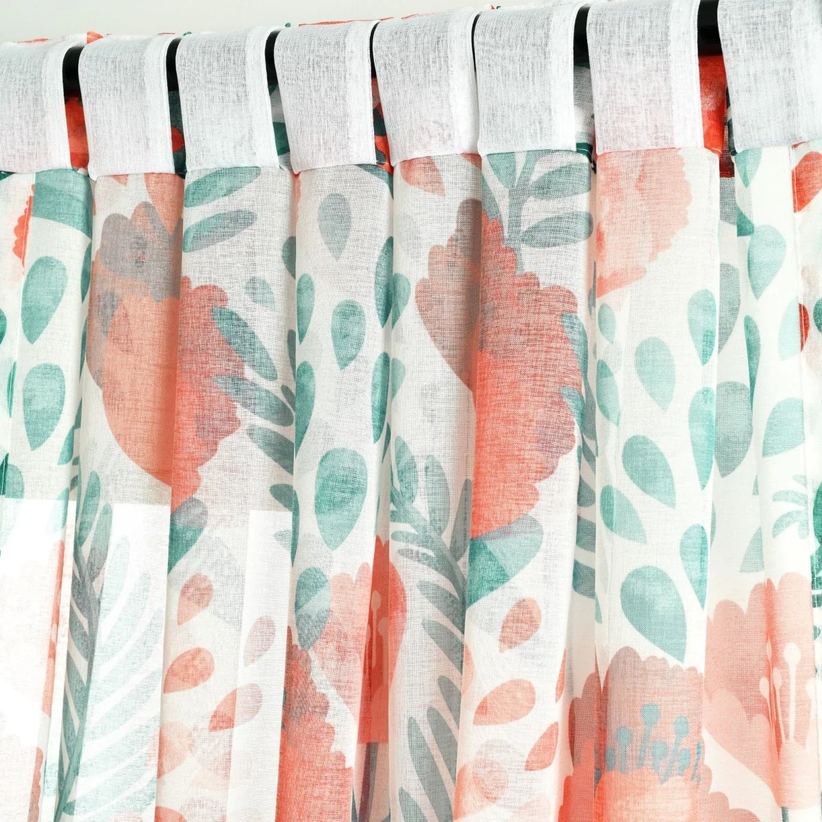 Poppy Garden Sheer Window Curtain Panel Set - Image 6