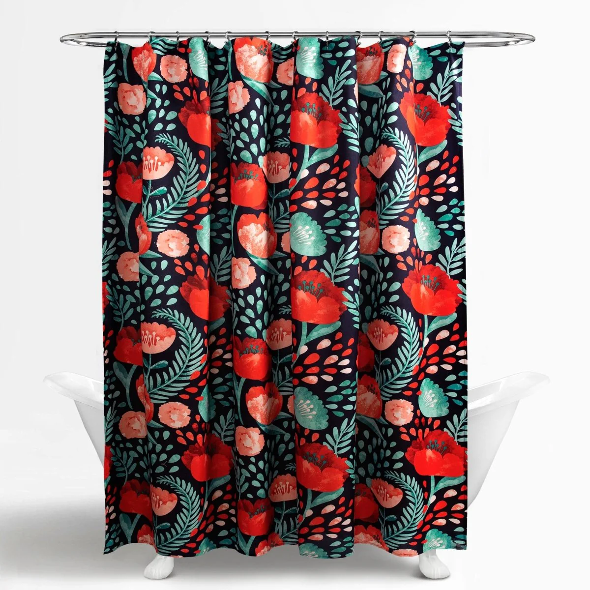 Poppy Garden Shower Curtain - Image 5
