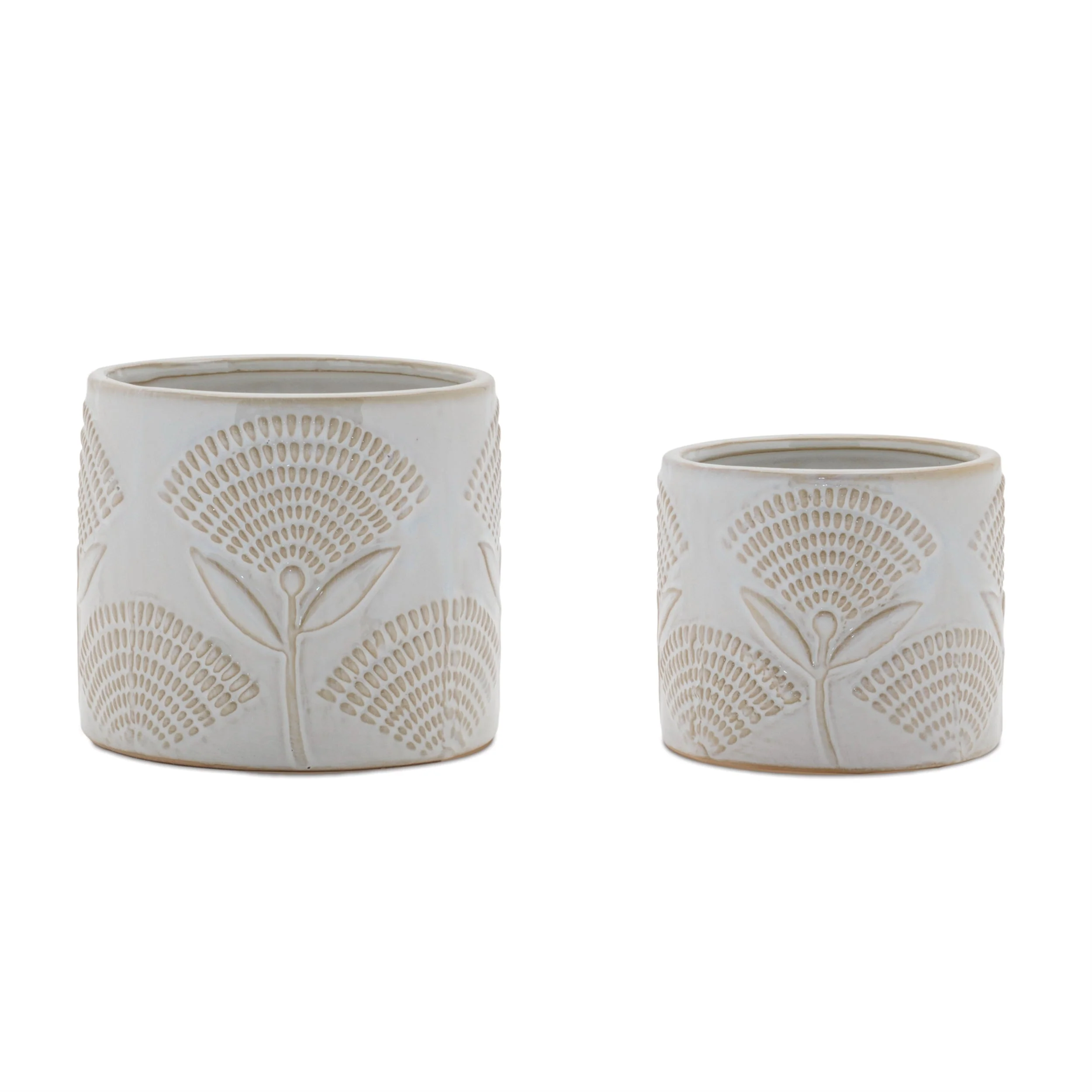 Porcelain Floral Patterned Planter (Set of 2) - Image 3