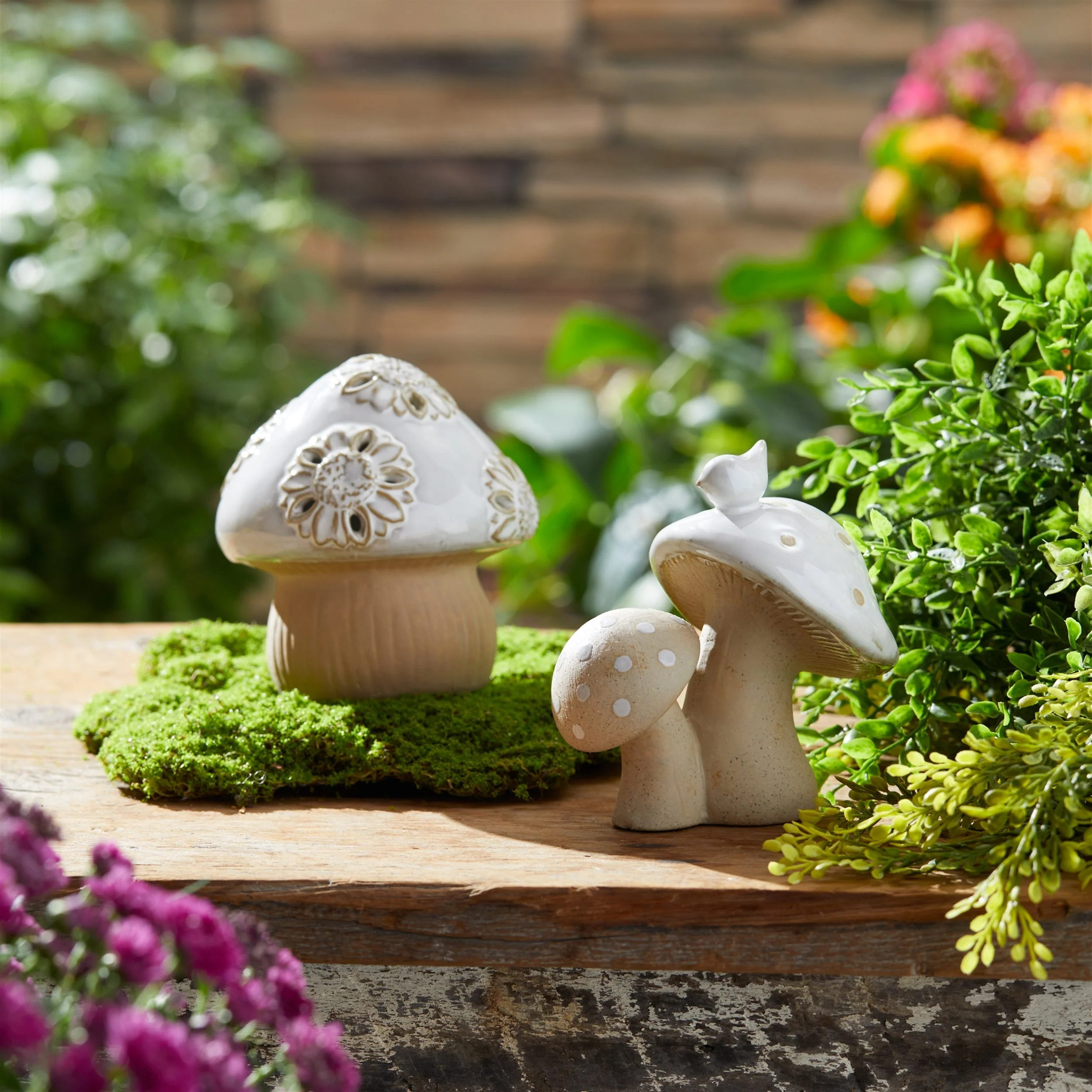 Porcelain Mushroom Décor (Set of 6) - Image 2