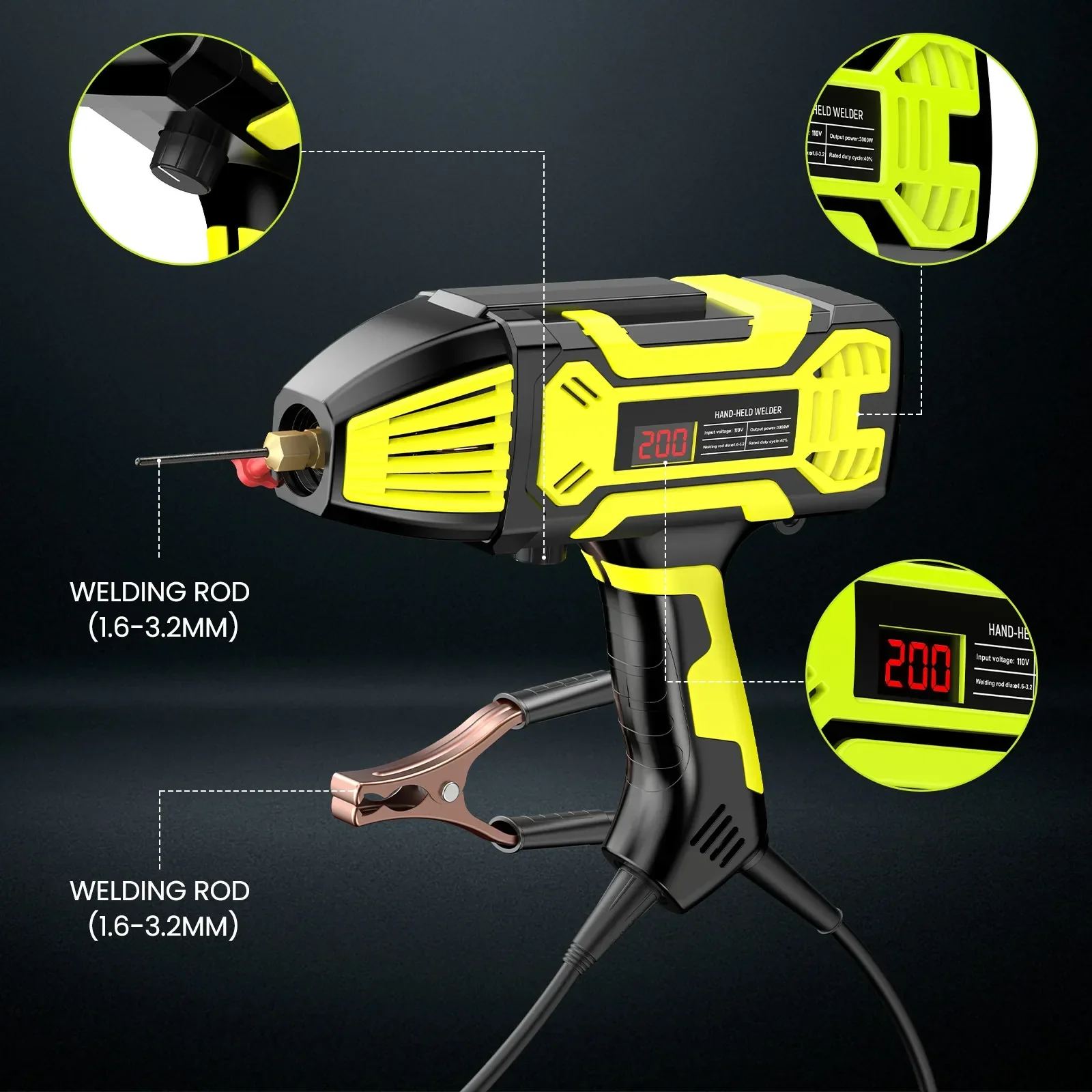 Portable 110V ARC Welder IGBT Inverter Handheld Stick Welding Machine 20-200Amp - Image 6