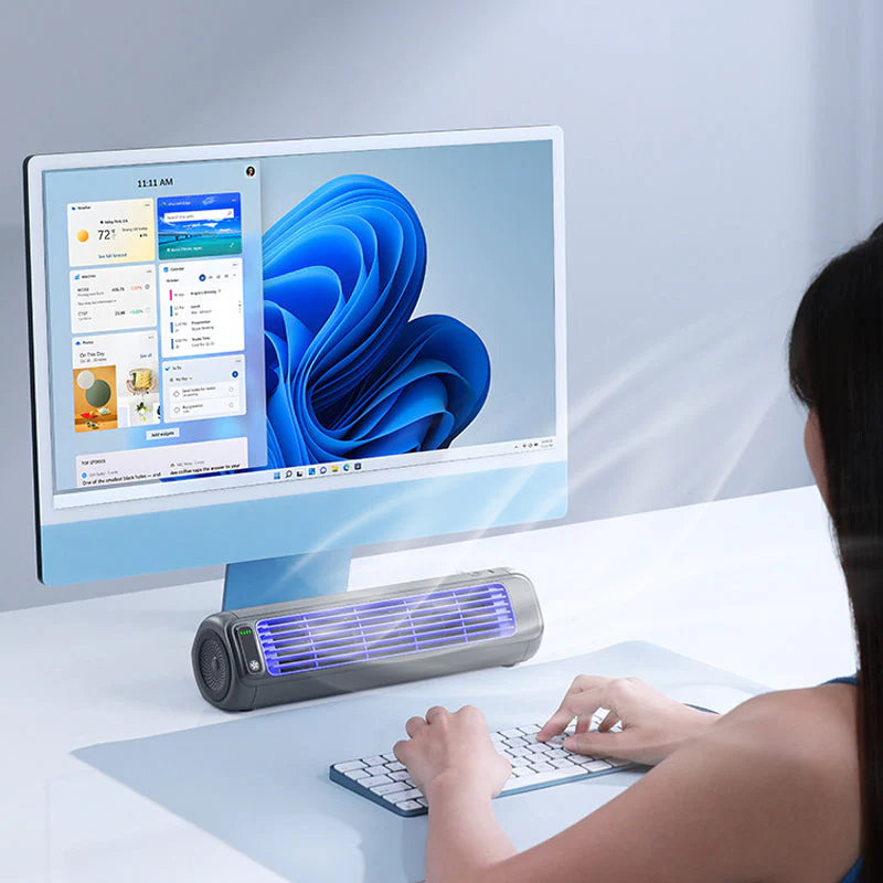 Portable Air Conditioner Fan Rechargeable Wall Mount Cooling Fan 2000mAh - Image 4