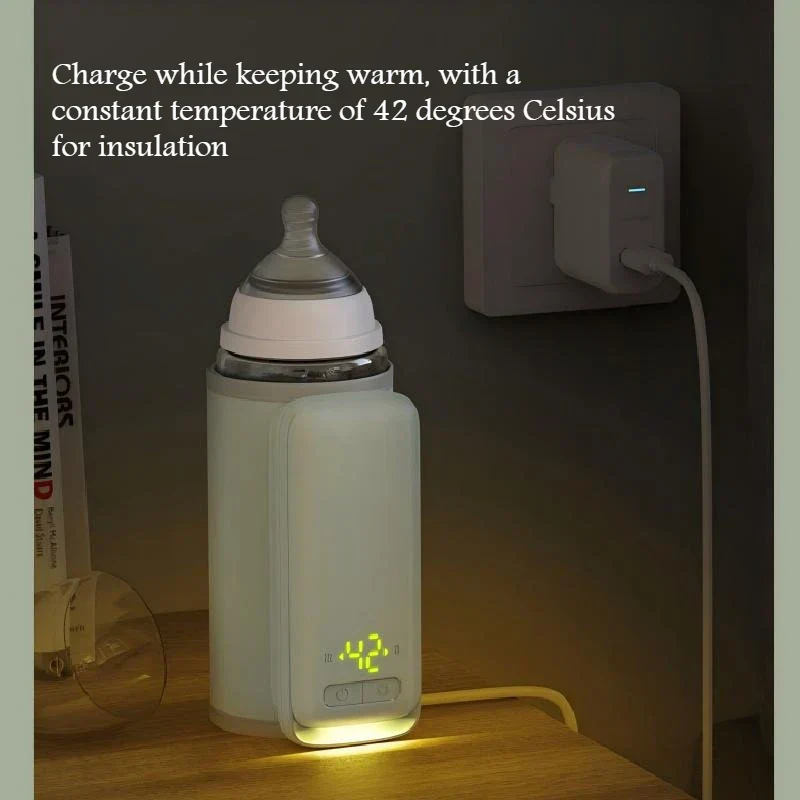Portable Baby Bottle Warmer USB Travel Milk Warmer with LCD Temperature Control - Image 2