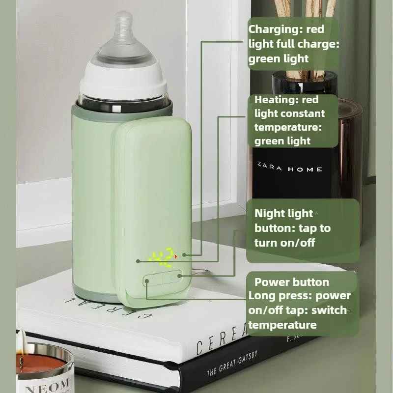 Portable Baby Bottle Warmer USB Travel Milk Warmer with LCD Temperature Control - Image 4