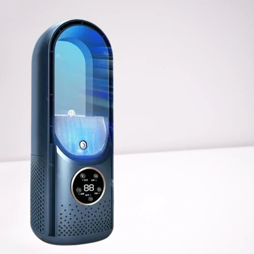 Portable Bladeless Air Cooler USB Mini Air Conditioner Fan with Timer - Image 10