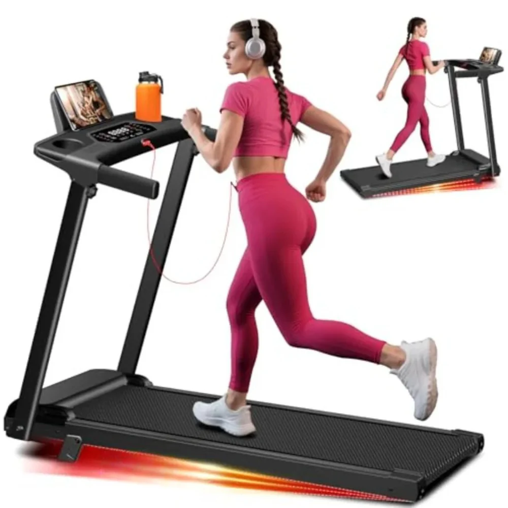 Portable Electric Treadmill Walking Pad 2.5HP Incline Compact Home Exercise LED
