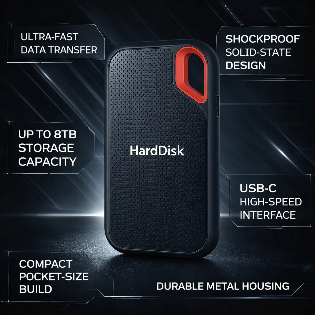Portable External SSD 8TB USB-C Solid State Drive - Image 2