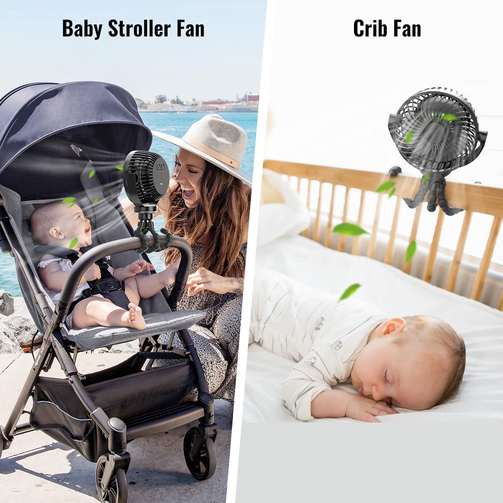 Portable Fan 8000mAh USB Rechargeable 4-Speed 360° Rotation - Image 8