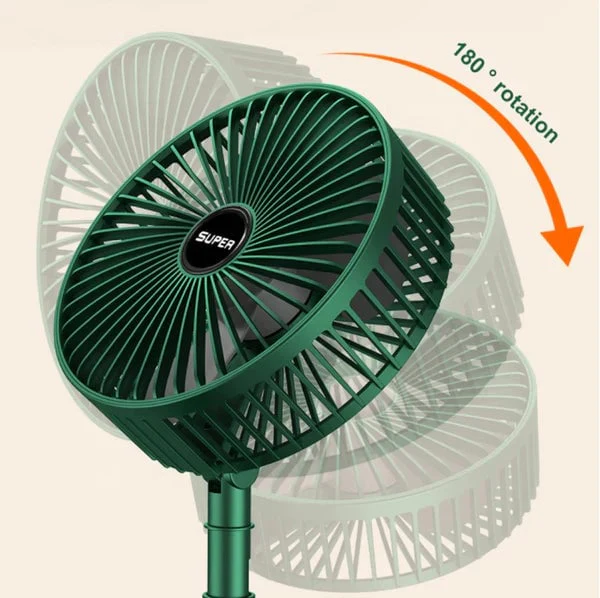 Portable Foldable Fan USB Rechargeable 4-Speed 180° Rotation - Image 3
