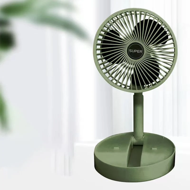 Portable Foldable Fan USB Rechargeable 4-Speed 180° Rotation - Image 6