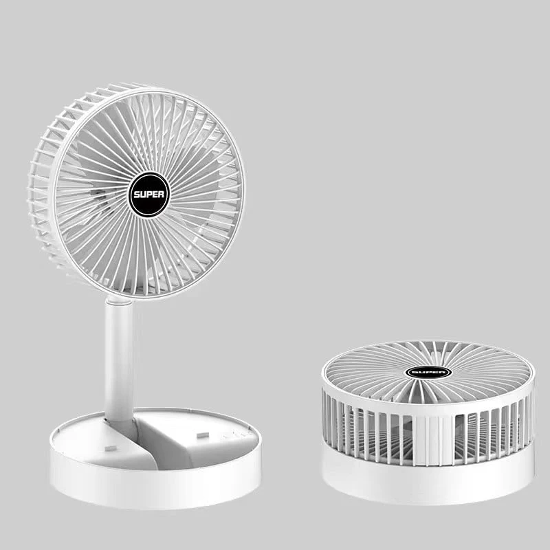 Portable Foldable Fan USB Rechargeable 4-Speed 180° Rotation - Image 7