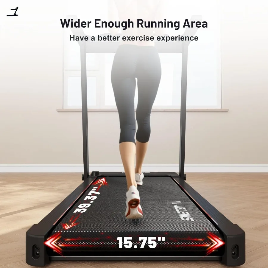 Portable Foldable Walking Pad Treadmill with Handle Bar Compact Home Office Gym - Image 3