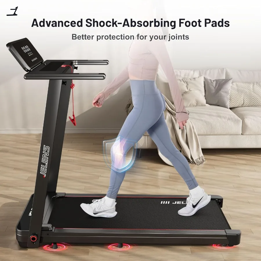 Portable Foldable Walking Pad Treadmill with Handle Bar Compact Home Office Gym - Image 4