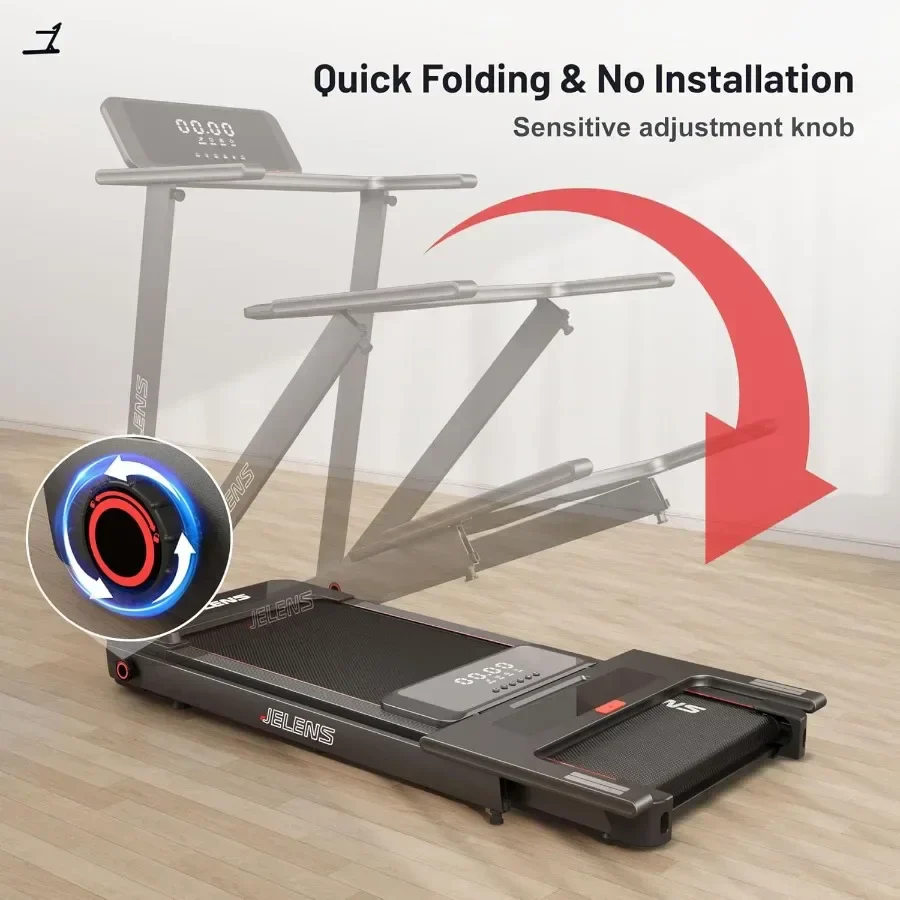 Portable Foldable Walking Pad Treadmill with Handle Bar Compact Home Office Gym - Image 5