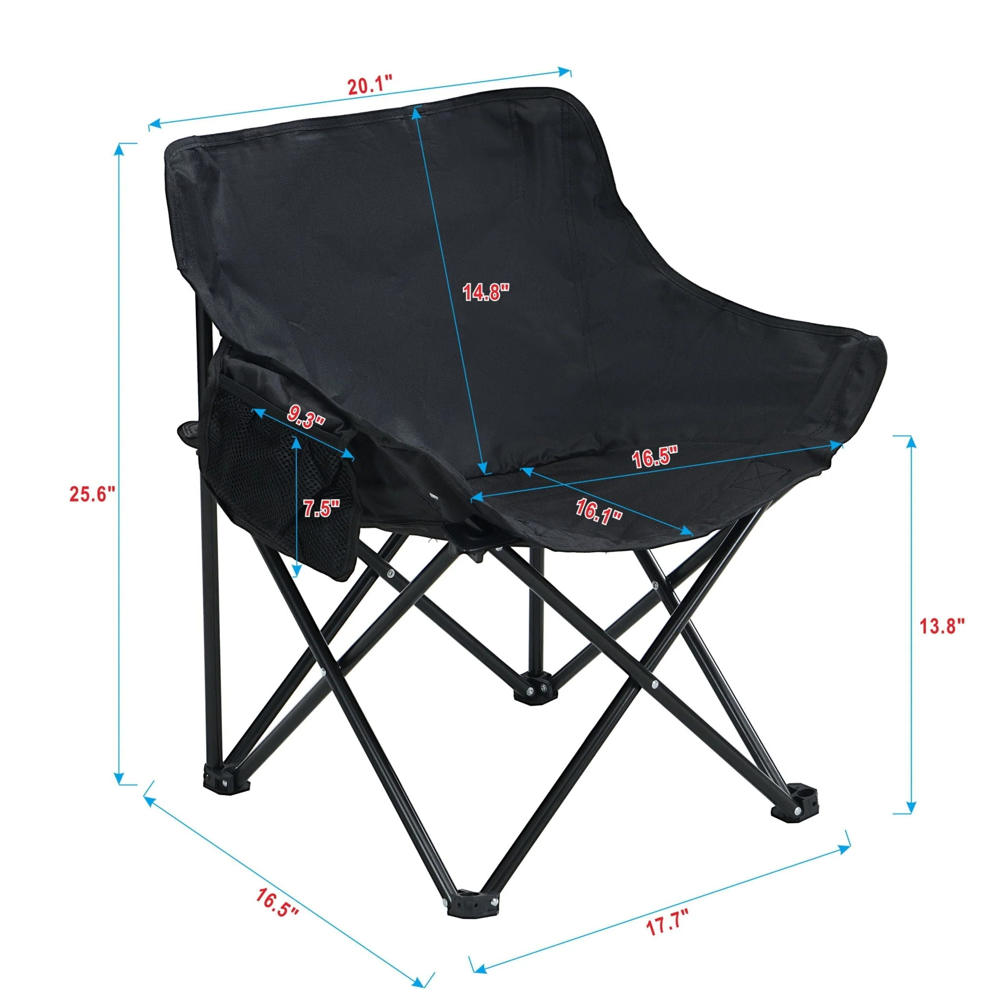 Portable Folding Camping Chairs With Carry Bag (Set of 2) - Image 4