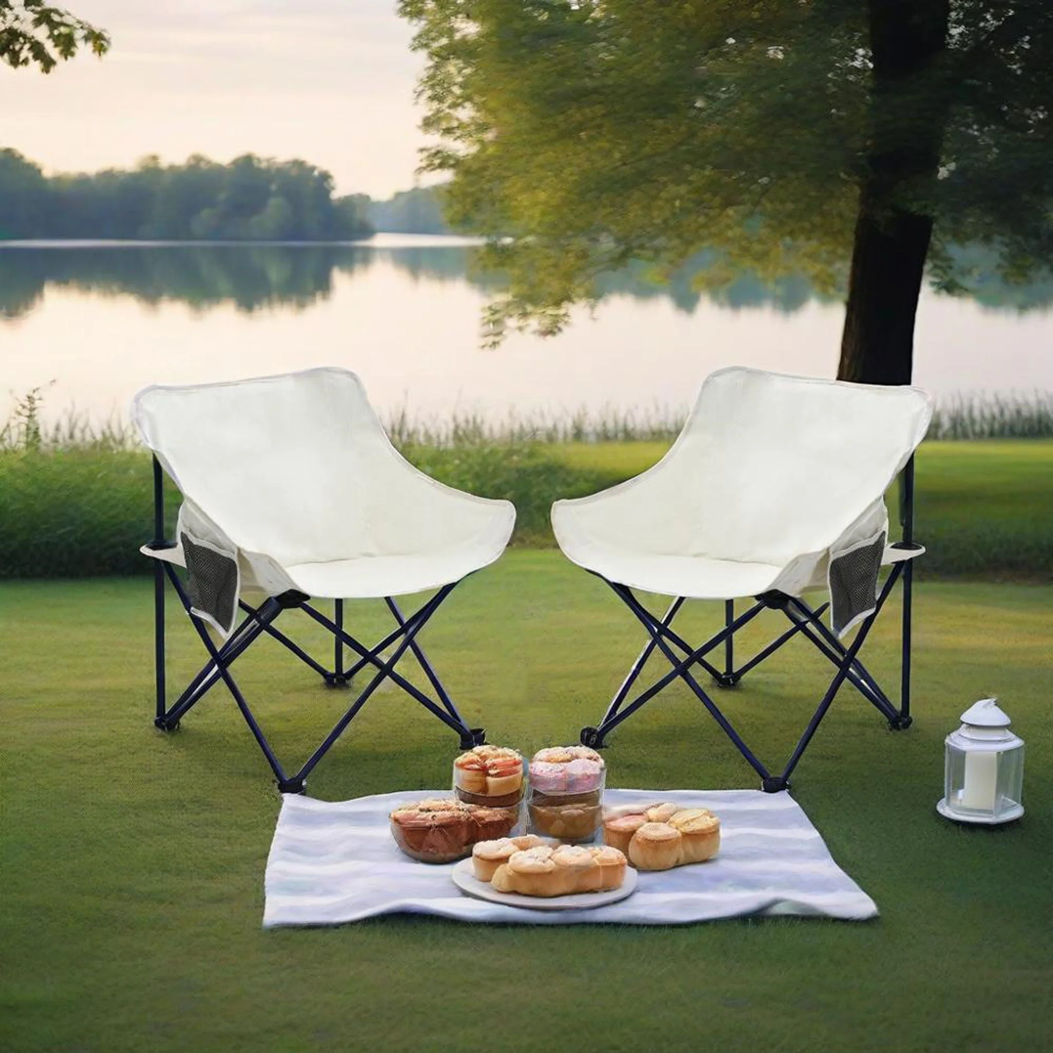 Portable Folding Camping Chairs With Carry Bag (Set of 2) - Image 5