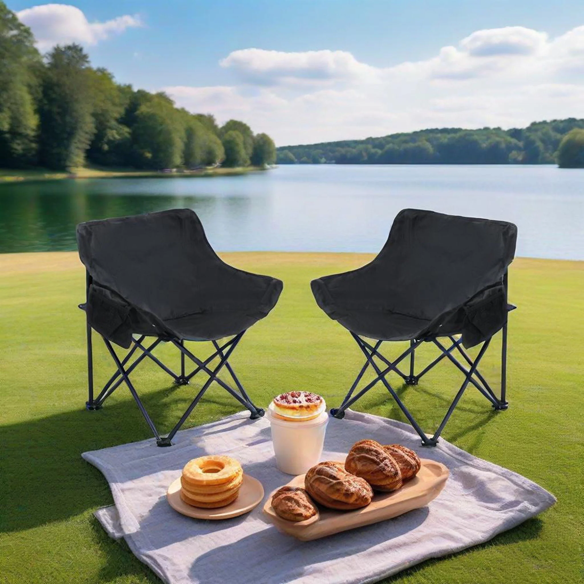 Portable Folding Camping Chairs With Carry Bag (Set of 2) - Image 7