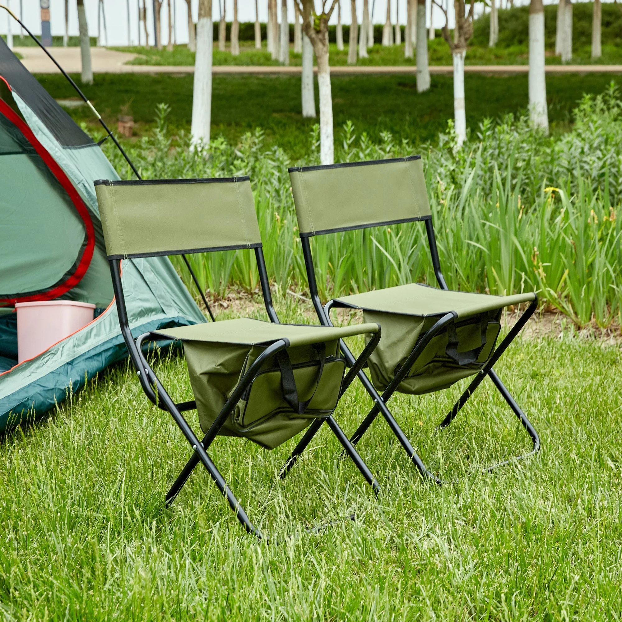 Portable Folding Outdoor Chair Set with Storage Bag - Image 2