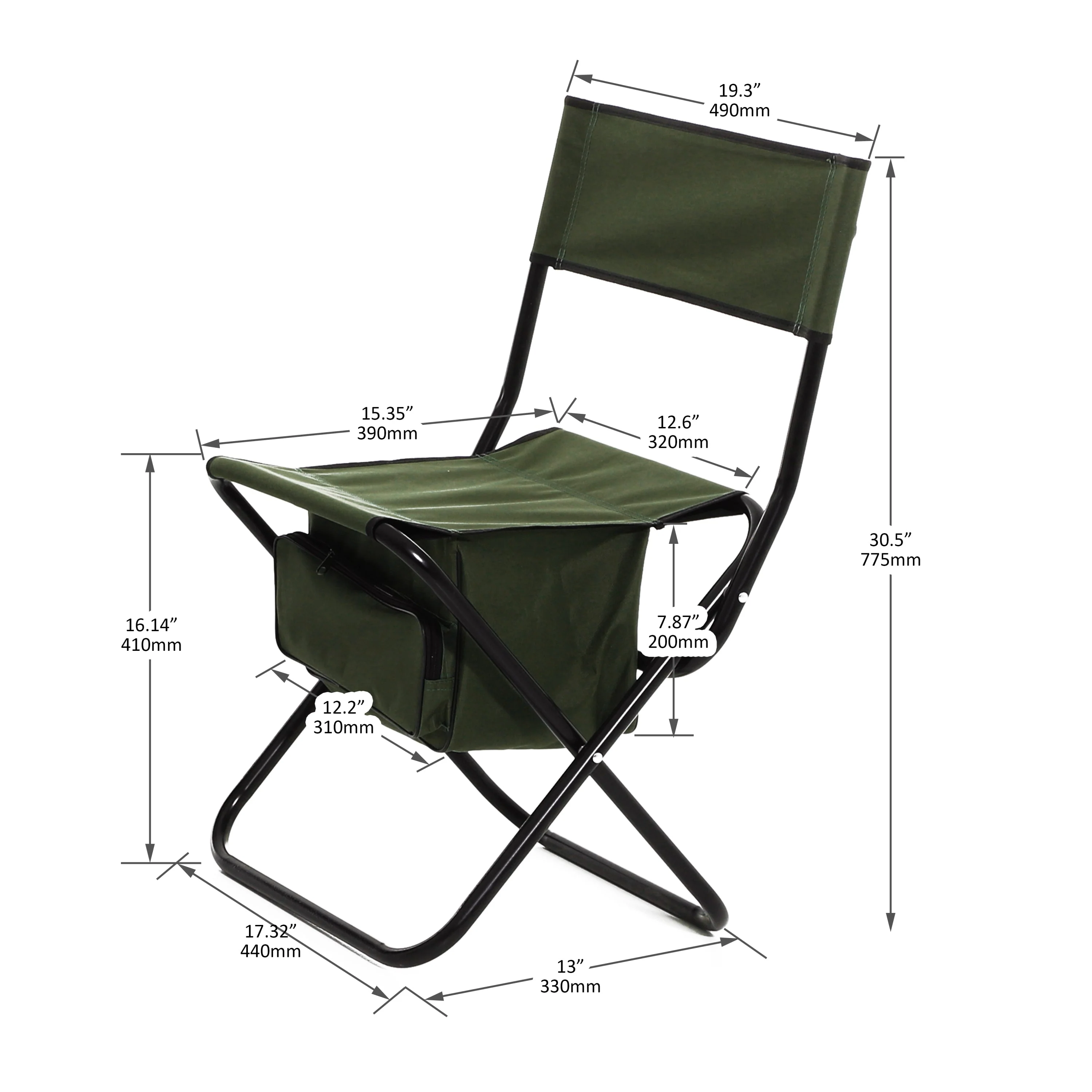 Portable Folding Outdoor Chair Set with Storage Bag - Image 3