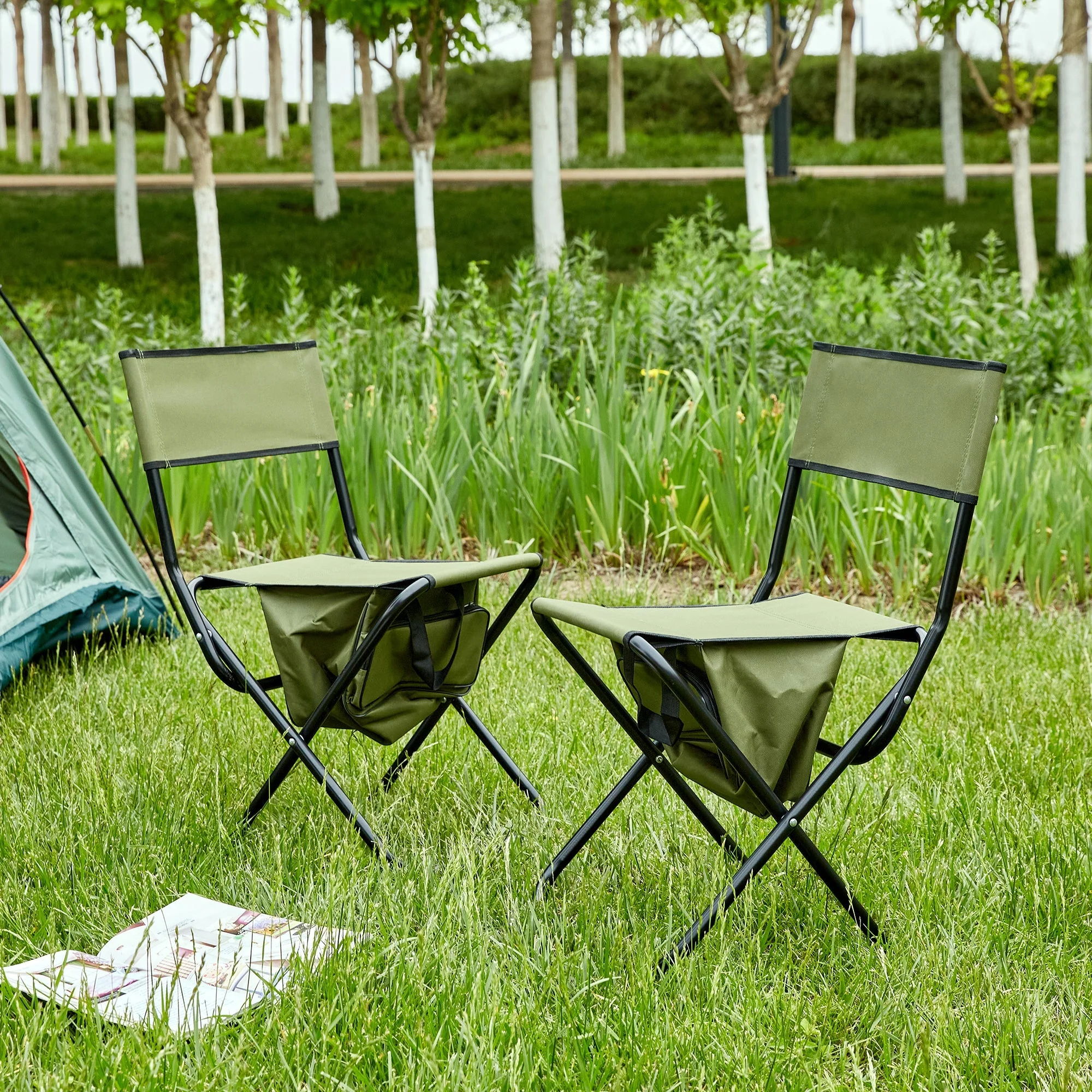 Portable Folding Outdoor Chair Set with Storage Bag - Image 7