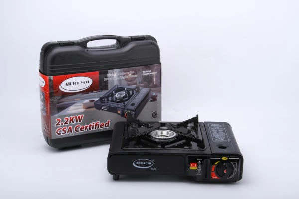 Portable Gas Stove, Single Burner, Black, 2.2KW, CSA Certified, Temperature Control with Indicator Light, Easy to Clean, with Carrying Case - Image 6