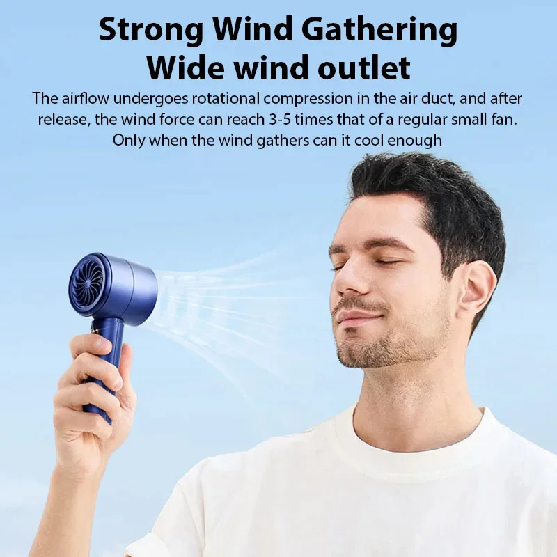 Portable Handheld Fan 100-Speed Turbo Mini Cooling Fan - Image 2