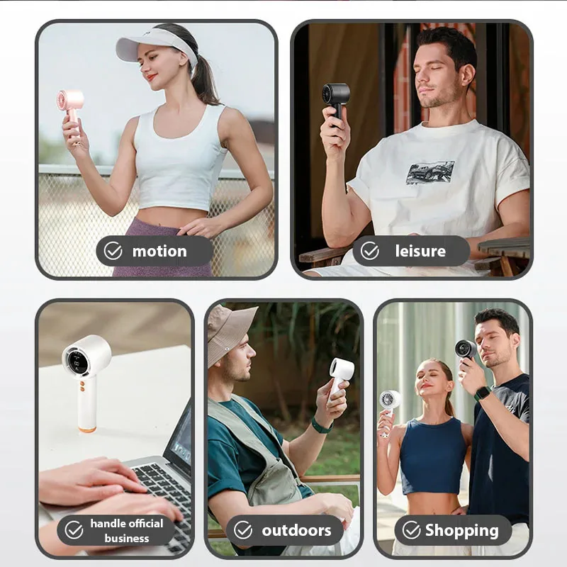 Portable Handheld Fan 100-Speed Turbo Mini Cooling Fan - Image 5